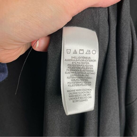 Dress the Population Dress Sandra Gown V Neck Long Prom Cocktail Black Large - Picture 14 of 15